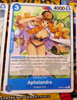 One Piece Two Legends Card Game English Carte Pre-Release Aphelandra OP08-041 - Image 1