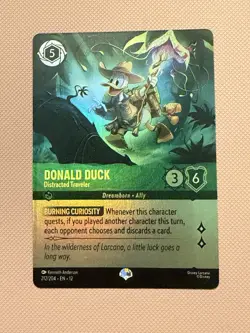 Donald Duck - Distracted Traveler - 212/204 - Epic Disney Lorcana Wilds Unknown - Image 1