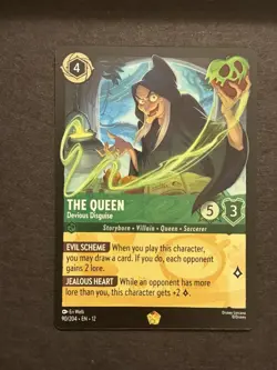 Disney Lorcana Wilds Unknown The Queen Devious Disguise 90/204 Legendary NM - Image 1