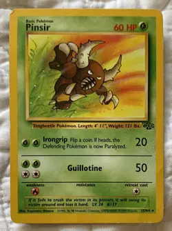Pinsir - Jungle - 25/64 - Rare - Collectible Pokemon Card - LP - Image 1