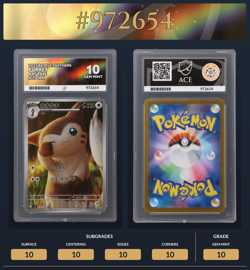 ACE 10 Furret AR #110 Battle Partners SV9 | Japanese Pokemon Card [PERFECT 10] - Image 3