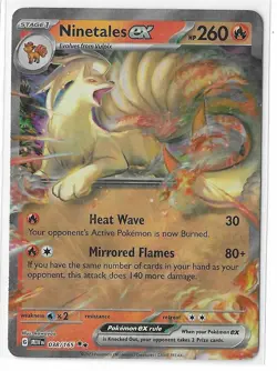 Ninetales ex - 038/165 - Pokemon 151 Ultra Rare Card NM - Image 1