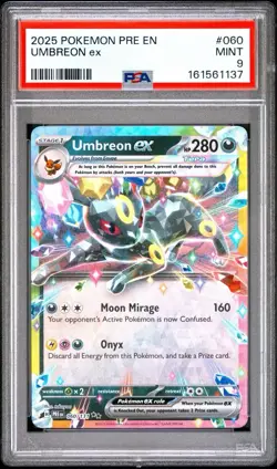 UMBREON EX #060 PSA 9 POKEMON PRE EN-PRISMATIC EVOLUTIONS - Image 1