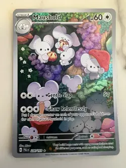 Pokemon Maushold 226/193 Illustration Rare Paldea Evolved Full Art Holo - Image 1