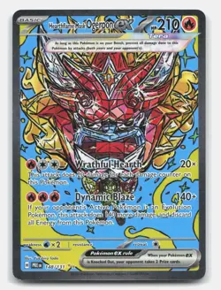 Hearthflame Mask Ogerpon ex 148/131 Holo Prismatic Evolutions Pokemon - Image 1