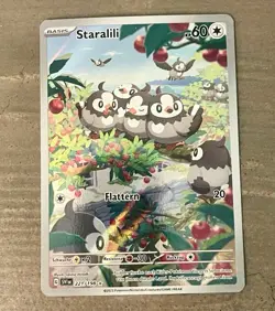 Pokemon Staralili (Starly) 221/198 SV01 Illustration Rare Holo German 2023 HP60 - Image 1
