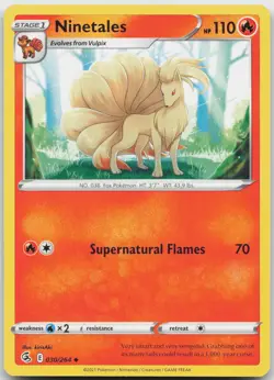 Ninetales 030/264 Uncommon Fusion Strike Pokemon Near Mint - Image 1