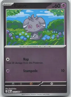 Espurr 033/088 Common Perfect Order Pokemon Reverse Holo Near Mint - Image 1