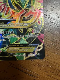 M Rayquaza EX 105/108 Full Art Holo Roaring Skies UR HP 220 2015 (LP) - Image 5