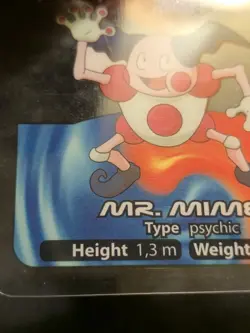 Pokemon Edibas Lamincards #122 Mr. Mime (English/2006) MP - Image 4
