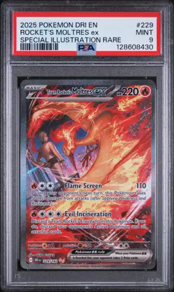 Rocket'S Moltres Ex Pokemon Dri En-Destined Rivals 229 NM PSA 9 - Image 1