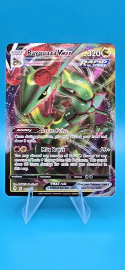 Pokemon TCG Rayquaza VMAX Rapid Strike Crown Zenith Holo Ultra Rare Card B10 - Image 1