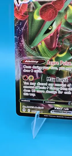 Pokemon TCG Rayquaza VMAX Rapid Strike Crown Zenith Holo Ultra Rare Card B10 - Image 5