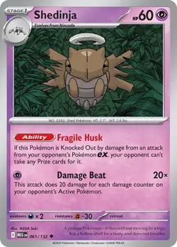 Shedinja 61/132 Uncommon | Mega Evolution | Pokemon Card - Image 1