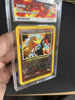 Entei 34 ACE 9 MINT Neo Reverse Holo Black Star Promo Pokemon Card Vintage WOTC - Image 2
