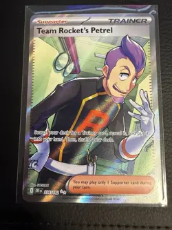 Team Rocket's Petrel~ Pokemon Trainer Gallery~ Pokemon Cards~ Full Art Trainer - Image 1