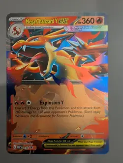 Pokemon Mega Charizard Y ex 030 Mega Evolution Holo Black Star Promo Near Mint - Image 1