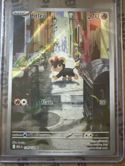 Litleo 139/132 Illustration Rare, Mega Evolution, Full Art Holo, Pokemon TCG, NM - Image 1