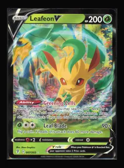 Leafeon V 007/203 SWSH07: Evolving Skies Ultra Rare,Holo Pokemon TCG NM - Image 1