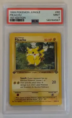 1999 Jungle Pikachu 60/64 1st Edition PSA 9 Regular - Image 1