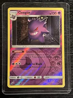 Pokemon Gengar 38/111 Reverse Holo Rare Crimson Invasion LP - Image 1