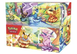 Pokemon Prismatic Evolutions 8 Mini Tin Display Case Box Set New Sealed NM/MINT - Image 1