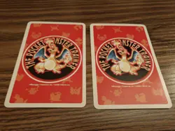 Pokemon 1998 Poker Deck P/C Red Growlithe Arcanine King & Queen of Clubs - Image 4
