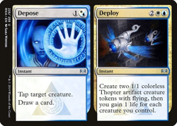 Depose / Deploy 2x FOIL RNA MTG Ravnica Allegiance Uncommon MINT white blue - Image 1