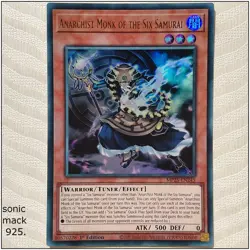 Anarchist Monk of the Six Samurai - MP25-EN245 - Ultra Rare 1st Edition Yugioh - Image 1