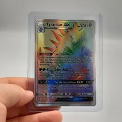 Tyranitar GX 223/214 - Rainbow Secret Rare - Lost Thunder - Pokemon Card NM - Image 1