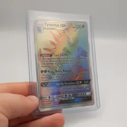 Tyranitar GX 223/214 - Rainbow Secret Rare - Lost Thunder - Pokemon Card NM - Image 2