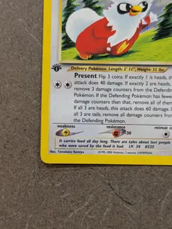 Pokemon Card 2001 1ST EDITION DELIBIRD Holo 5/64 Neo Revelation Vintage Played - Image 5