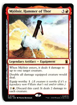 Mjolnir, Hammer of Thor 146 Mythic Marvel Super Heroes Magic: The Gathering - Image 1