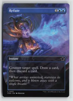 Refute 0313 Borderless Foundations FDN MTG Magic - Image 1