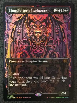 MTG The Lost Caverns of Ixalan #336 Bloodletter of Aclazotz (Borderless) FOIL - Image 1