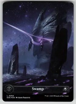 Swamp (0264) (Borderless) Foil Land Edge of Eternities 264 MTG Near Mint 2025 - Image 1