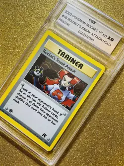 2000 POKEMON ROCKET SNEAK ATTACK 1st EDITION 16/82 HOLO FOIL CGS 10 C STORE READ - Image 2