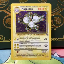 Magneton 11/62 Holo Rare Fossil Pokemon Card LP - Image 1