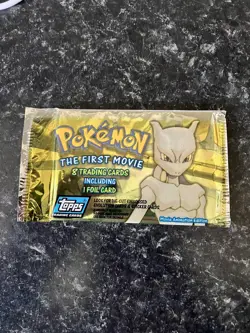 Pokemon 1999 The First Movie Topps Booster Pack Black Logo New Tamper Sealed - Image 1