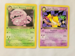 2000 Pokemon 1st Editions! 2 Lot Rares! Dark Hypno & Weezing Team Rocket (LP) - Image 2