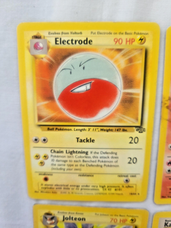 VTG Pokemon Jungle 5 Lot RARES! Electrode Flareon Jolteon Kangaskhan Mime MP+ - Image 3