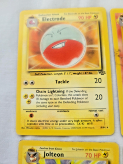 VTG Pokemon Jungle 5 Lot RARES! Electrode Flareon Jolteon Kangaskhan Mime MP+ - Image 4