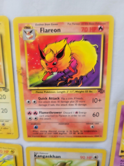 VTG Pokemon Jungle 5 Lot RARES! Electrode Flareon Jolteon Kangaskhan Mime MP+ - Image 5