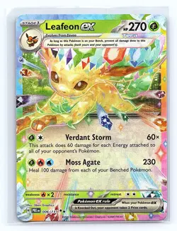 Leafeon ex 006/131 Holo Double Rare Prismatic Evolutions Pokemon Near Mint - Image 1