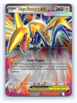Mega Skarmory ex 055/088 Double Rare Perfect Order Pokemon Near Mint - Image 1