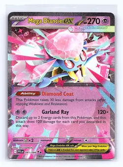 Mega Diancie ex 041/094 Double Rare Phantasmal Flames Pokemon Near Mint - Image 1