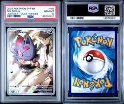 2025 Pokemon Black Star Promo N's Zorua PSA 10 Gem Mint #189 Deutsch... - Image 1