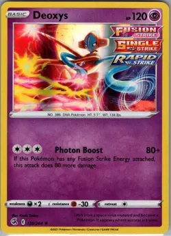 Deoxys 120/264 Holo SWSH08: Fusion Strike - Pokemon Card - NM - Image 1