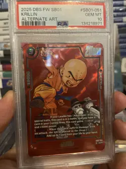 2025 DRAGON BALL SUPER CARD GAME FUSION WORLD ALT #SB01-051 KRILLIN - PSA 10 - Image 5