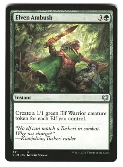 Elven Ambush 391 Uncommon Kaldheim Magic: The Gathering Near Mint - Image 1